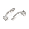 Brass Pave Clear Cubic Zirconia Charms CU-CBA9FFD-11P-02-2