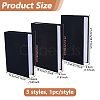 3Pcs 3 Styles Linen/Cotton Model Simulation Book AJEW-DC0003-80-2
