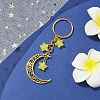 Tibetan Style Alloy Hollow Moon Pendant Keychain KEYC-JKC00690-01-3