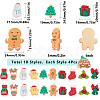 40Pcs 10 Styles Christmas Theme Opaque Resin Cabochons CRES-SC0002-57-2