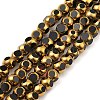 Faceted Electroplate Glass Beads Strands EGLA-P051-03A-G-2