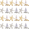 40Pcs 2 Colors Starfish Shape 201 Stainless Steel Stud Earring Findings STAS-SC0007-94-1