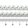 UV Plating Pearlized Glass Pearl Beads Strands GLAA-F128-01A-T13-2