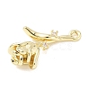 Brass Micro Pave Clear Cubic Zirconia Pendants KK-Z106-01G-03-2