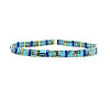 Vintage Bohemian Glass Tila Beaded Beach Stretch Tile Bracelets OP4703-6-1