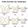 6Pcs 3 Style Wood Hoop Rings Macrame for DIY Craft Making DIY-WH0545-002-2