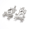 Alloy Pendant Cabochon Open Back Settings PALLOY-K099-09P-2