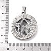 304 Stainless Steel Pendants LS-STAS-Q339-01A-AS-3