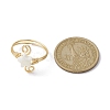 Natural Shell Cuff Ring RJEW-JR00645-01-3