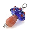 304 Stainless Steel with Handmade Bumpy Lampwork Pendants LA-CBA4231-01E-P-2