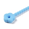Flower Shape Silicone Cable Zip Ties AJEW-C034-01J-2