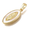 Brass Shell Pendants KK-D328-01G-D-2