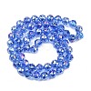 Transparent Electroplate Glass Beads Strands EGLA-N002-34C-B14-2