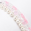 3Pcs 3 Style Shell Pearl & Glass Seed Beaded Stretch Bracelets Set BJEW-JB08705-02-7
