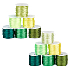 12 Rolls 12 Styles Nylon Satin Rattail Cords NWIR-HY0001-02A-1