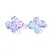 Baking Paint Transparent Glass Bead Caps DGLA-N014-04B-2