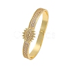 Rack Plating Brass Micro Pave Cubic Zirconia Hinged Bangles BJEW-H624-06E-G-4