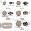 50Pcs 5 Styles 3-Hole Brass Buttons BUTT-OC0001-47B-2