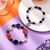2Pcs Glass & Synthetic Turquoise Beads Stretch Bracelets BJEW-JB12483-01-2