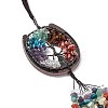 7 Chakra Gemstone Chip Tree of Life Pendants Decoration G-F733-06A-4