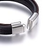 Leather Cord Multi-strand Bracelets BJEW-G603-39P-3
