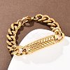 Cuban Link Chain Bracelets Hand Polished BJEW-D379-06G-1