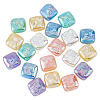 24Pcs 6 Colors Opaque Acrylic Beads SACR-DC0001-03-1