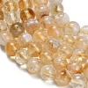 Heated Natural Citrine Beads Strands X-G-C293-A03-8mm-3