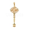 Brass Micro Pave Cubic Zirconia Big Pendants X1-KK-B147-04G-10-1
