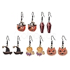 Halloween Alloy Enamel Dangle Earrings EJEW-JE06063-1