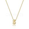 Brass Initial Pendant Box Chain Necklaces for Women FS-WG5C822-19-1