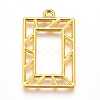 Zinc Alloy Open Back Bezel Pendants PALLOY-D199-07G-1