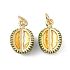 Brass Enamel Pendants KK-L256-44G-04-1