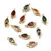 12 Colors 304 Stainless Steel Pave Cubic Zirconia Geometric Connector Charms SA-CBAFEA1-01A-G-1