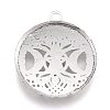 Tibetan Style Hollow Alloy Pendants X-TIBEP-F075-01AS-RS-2