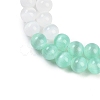 Macaron Color Natural Selenite Beads Strands G-A243-A01-4