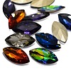 Faceted Horse Eye Glass Pointed Back Rhinestone Cabochons RGLA-A011-13x27mm-SM-2