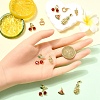 2Pcs Brass Micro Pave Cubic Zirconia Pendants KK-YW0003-22-5