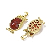 Natural Red Jasper Pendant KK-F887-02G-19-2