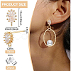 10Pcs Brass Clear Cubic Zirconia Stud Earring Findings KK-BC0008-76-2