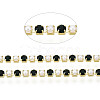 Brass Rhinestone Strass Chains CHC-N017-001A-A13-3