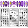 Stainless Steel DIY Nail Art Templates MRMJ-WH0092-097-1