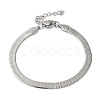 Non-Tarnish 304 Stainless Steel Herringbone Chain Bracelet for Men Women BJEW-Q998-01P-1