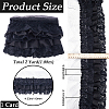 2 Yards 3 Layer Pleated Chiffon Lace Trim OCOR-GF0003-32-2