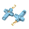 Synthetic Turquoise Pendants G-B180-01G-10-2