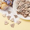 100Pcs Christmas Tree Unfinished Wooden Ornaments WOCR-CJ0001-01-5