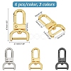 6pcs 3 colors Zinc Alloy Swivel Lobster Claw Clasps FIND-PH0008-62B-2