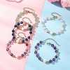Round Natural Mixed Beaded Bracelets for Women BJEW-JB12763-1