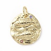 Brass Micro Pave Cubic Zirconia Pendants ZIRC-G157-03E-01G-1