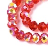 AB Color Plated Transparent Glass Rondelle Beads Strands EGLA-T029-4mm-10B-3